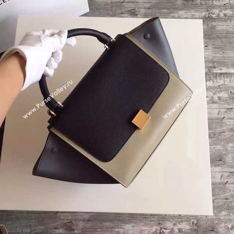 Celine tri-colors black Trapeze gray bag 4478