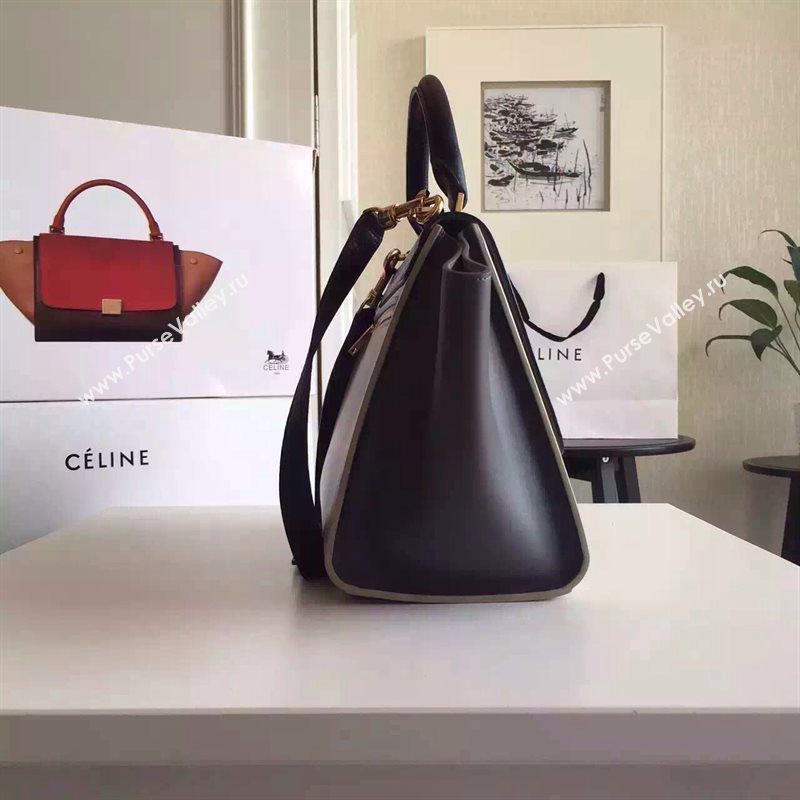Celine tri-colors black Trapeze gray bag 4478