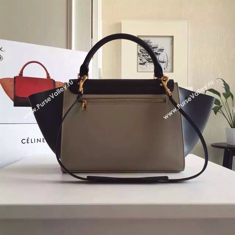 Celine tri-colors black Trapeze gray bag 4478