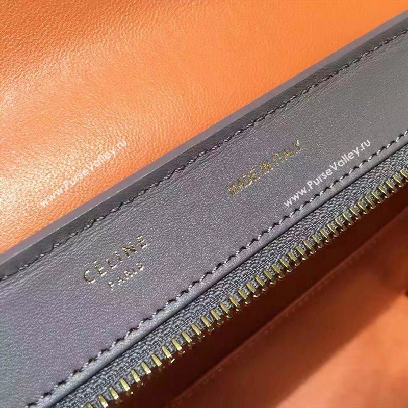 Celine tri-colors black orange Trapeze suede bag 4479