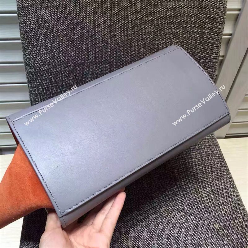 Celine tri-colors black orange Trapeze suede bag 4479