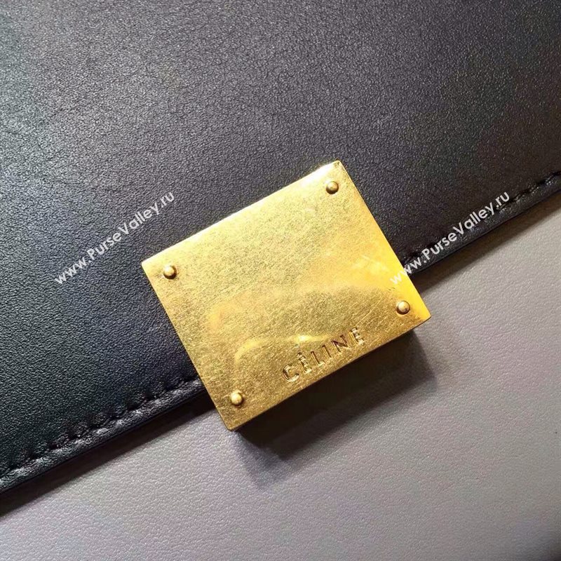 Celine tri-colors black orange Trapeze suede bag 4479