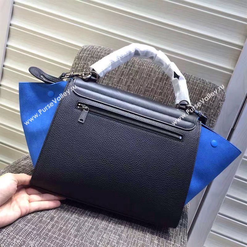 Celine tri-colors black Trapeze blue bag 4480