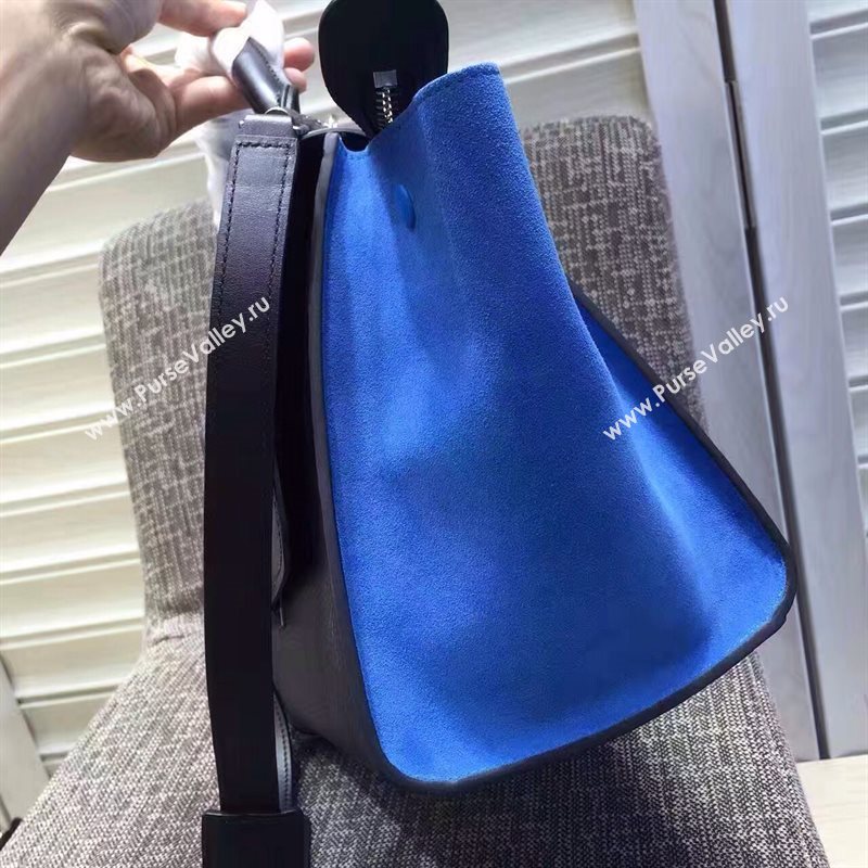 Celine tri-colors black Trapeze blue bag 4480