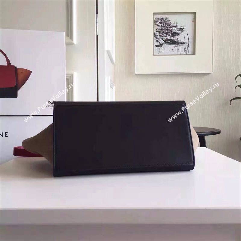 Celine tri-colors wine Trapeze black bag 4482