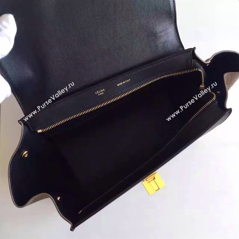 Celine tri-colors wine Trapeze black bag 4482