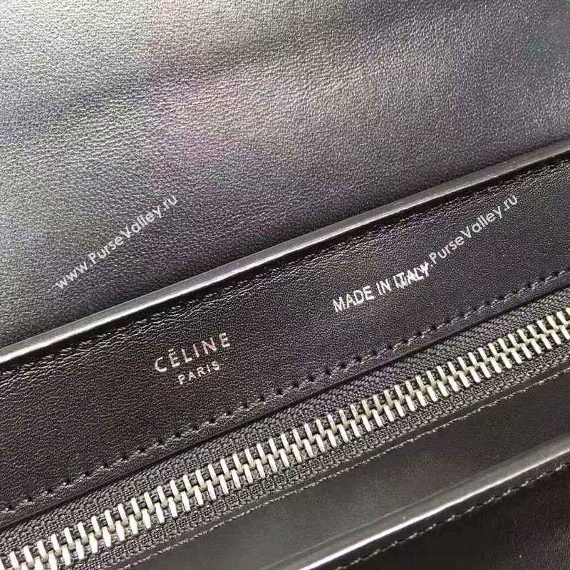 Celine tri-colors black suede Trapeze red bag 4483