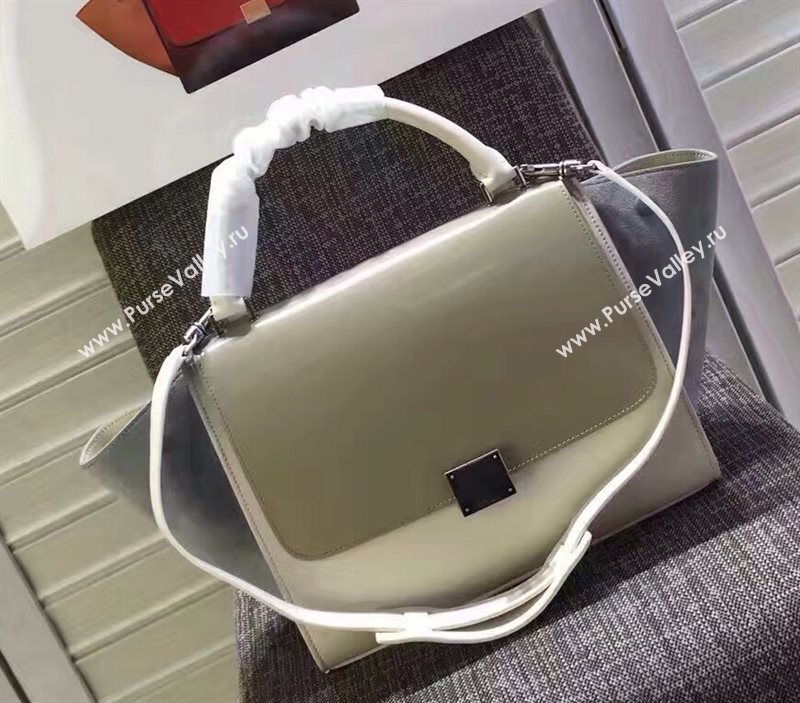 Celine tri-colors gray Trapeze cream bag 4487