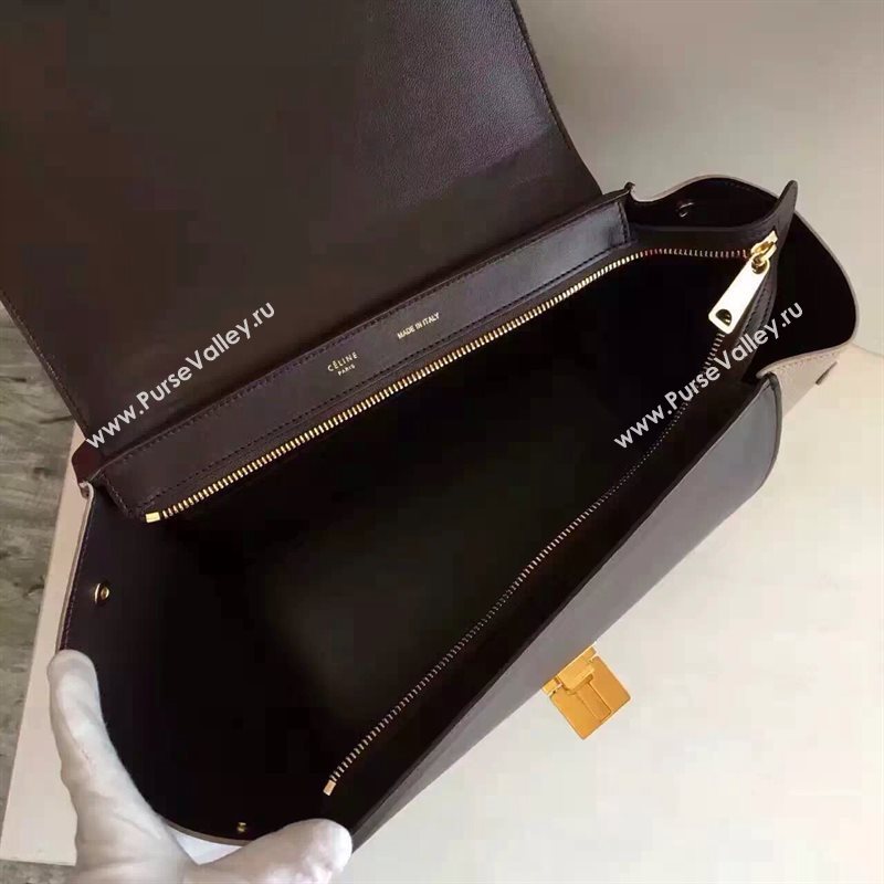 Celine tri-colors Trapeze wine black bag 4488