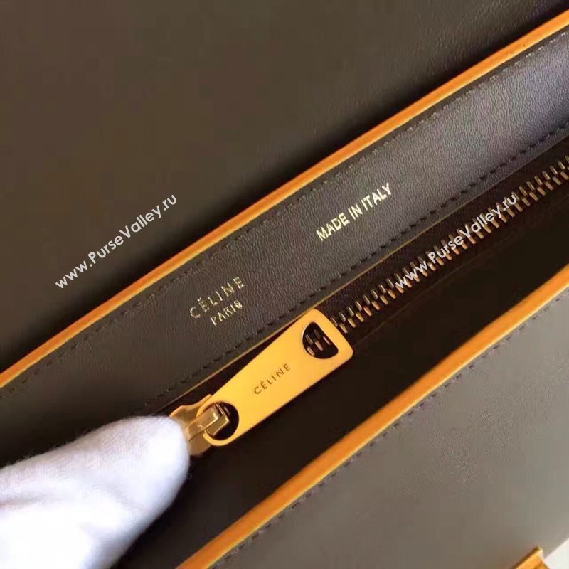 Celine tri-colors black v Trapeze yellow bag 4491