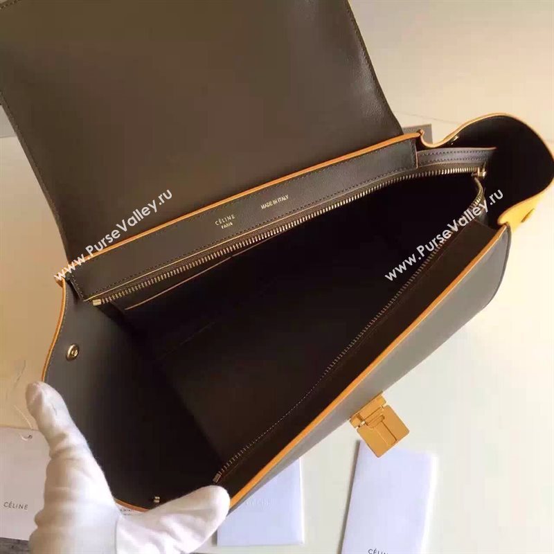 Celine tri-colors black v Trapeze yellow bag 4491