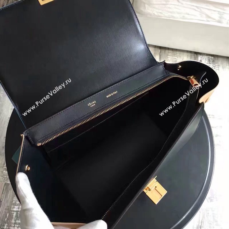 Celine tri-colors blue Trapeze black bag 4492