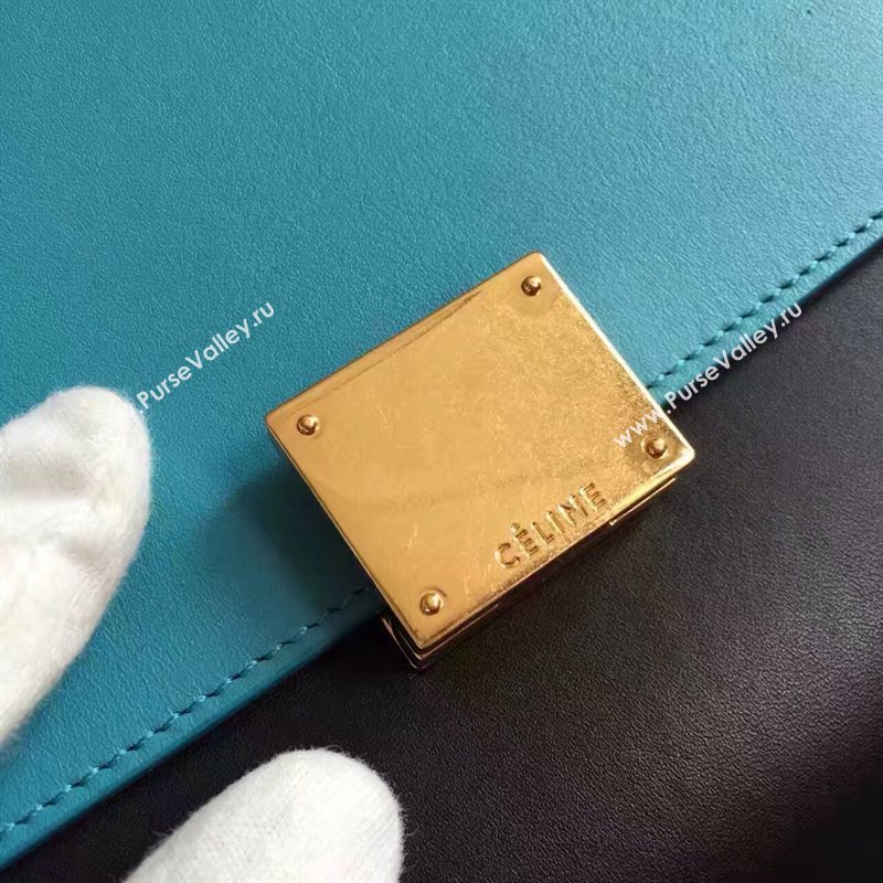 Celine tri-colors blue Trapeze black bag 4492