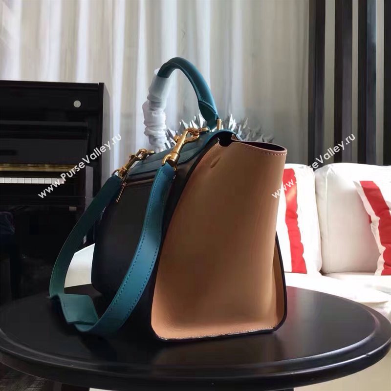 Celine tri-colors blue Trapeze black bag 4492
