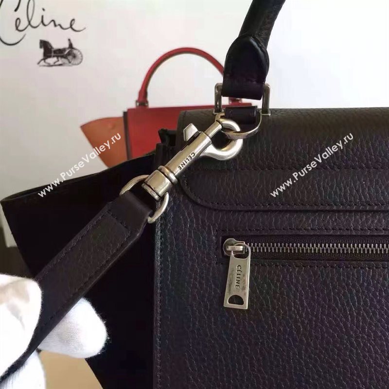 Celine tri-colors suede Trapeze black bag 4493
