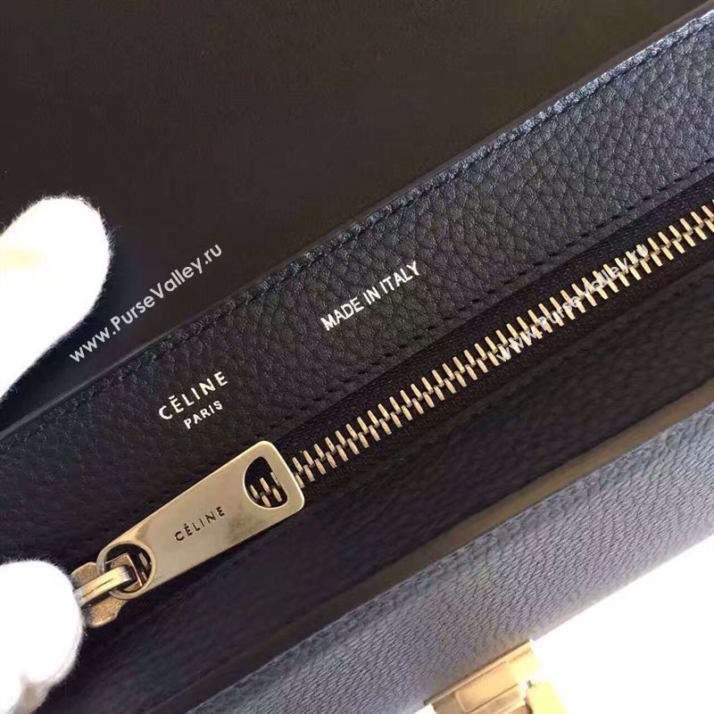 Celine tri-colors suede Trapeze black bag 4493