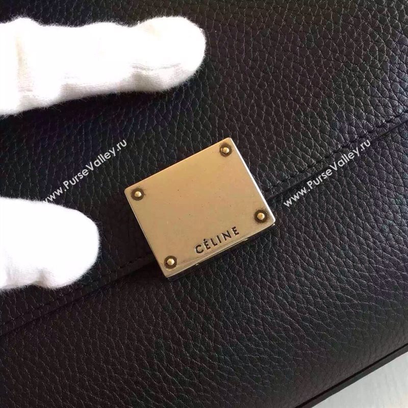 Celine tri-colors suede Trapeze black bag 4493