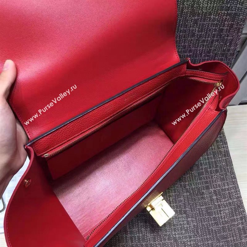 Celine tri-colors red Trapeze suede bag 4494