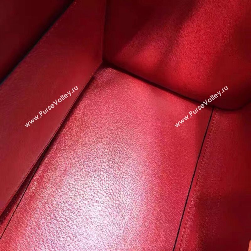 Celine tri-colors red Trapeze suede bag 4494