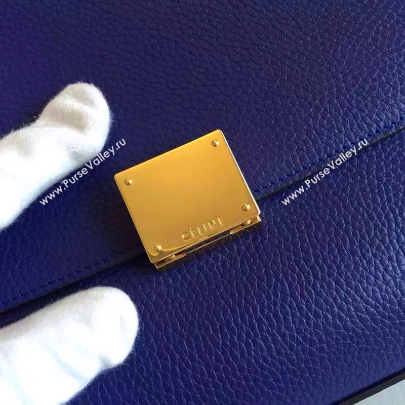 Celine navy v Trapeze suede bag 4497