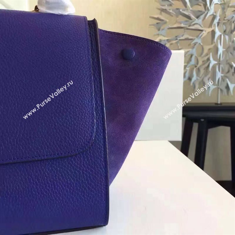 Celine navy v Trapeze suede bag 4497