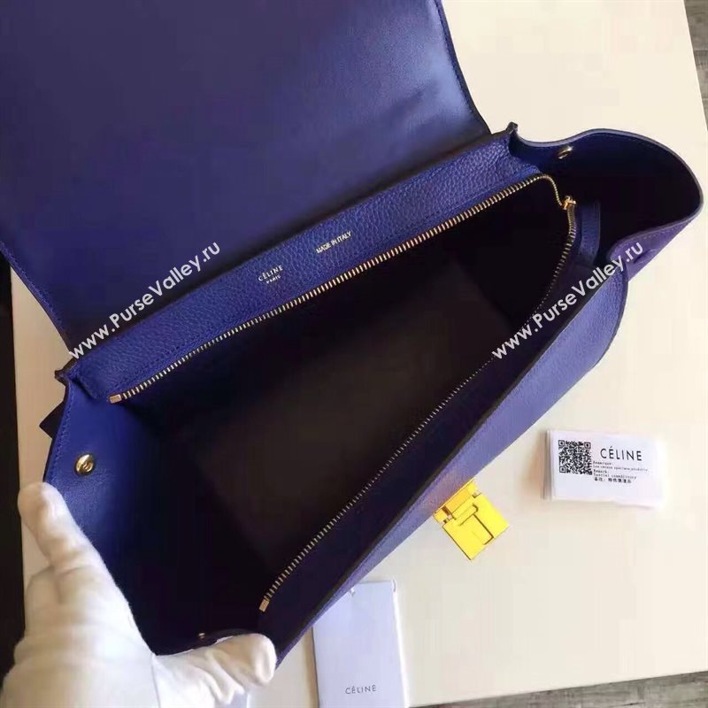 Celine navy v Trapeze suede bag 4497