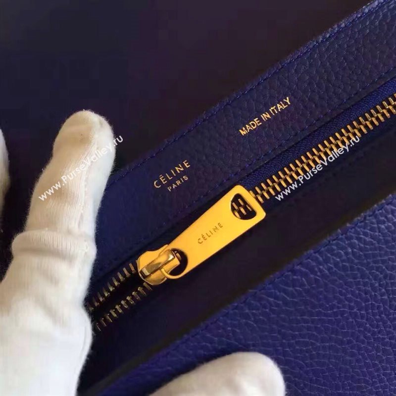 Celine navy v Trapeze suede bag 4497