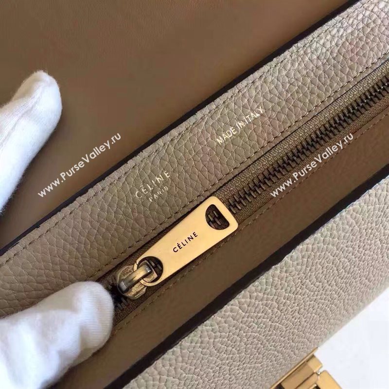 Celine gray v Trapeze suede bag 4498