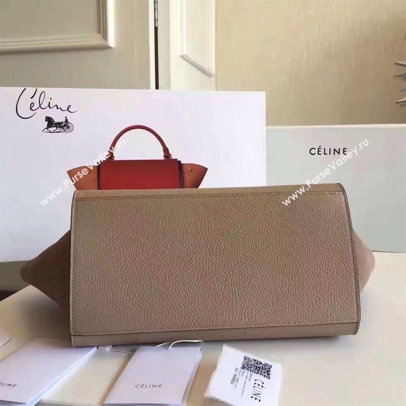 Celine gray v Trapeze suede bag 4498