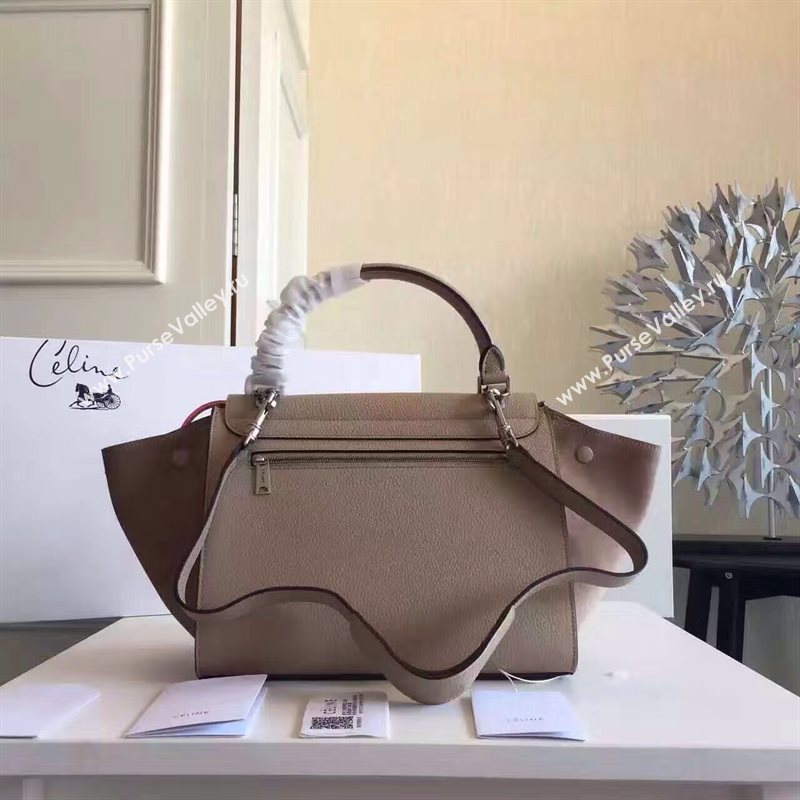 Celine gray v Trapeze suede bag 4498