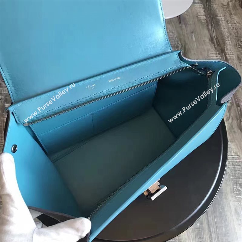 Celine tri-colors black v gray Trapeze suede bag 4499