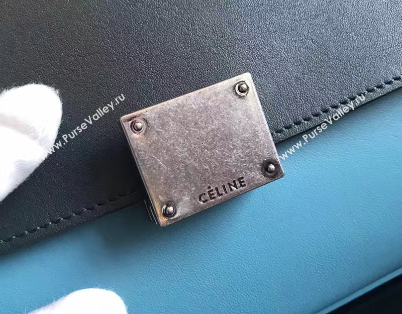 Celine tri-colors black v gray Trapeze suede bag 4499