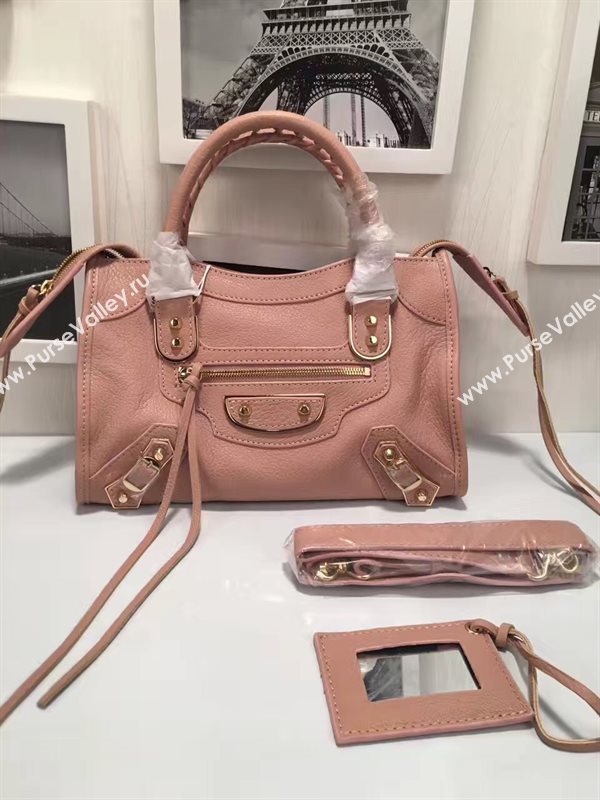 Balenciaga city small goatskin pink bag 4400