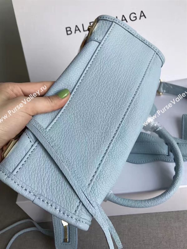 Balenciaga city mini goatskin blue light bag 4403