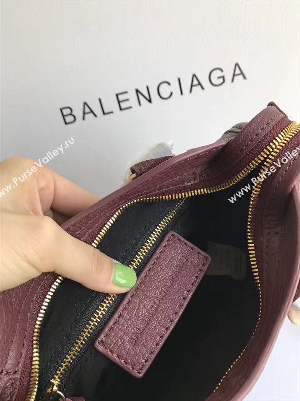 Balenciaga city mini wine goatskin bag 4405