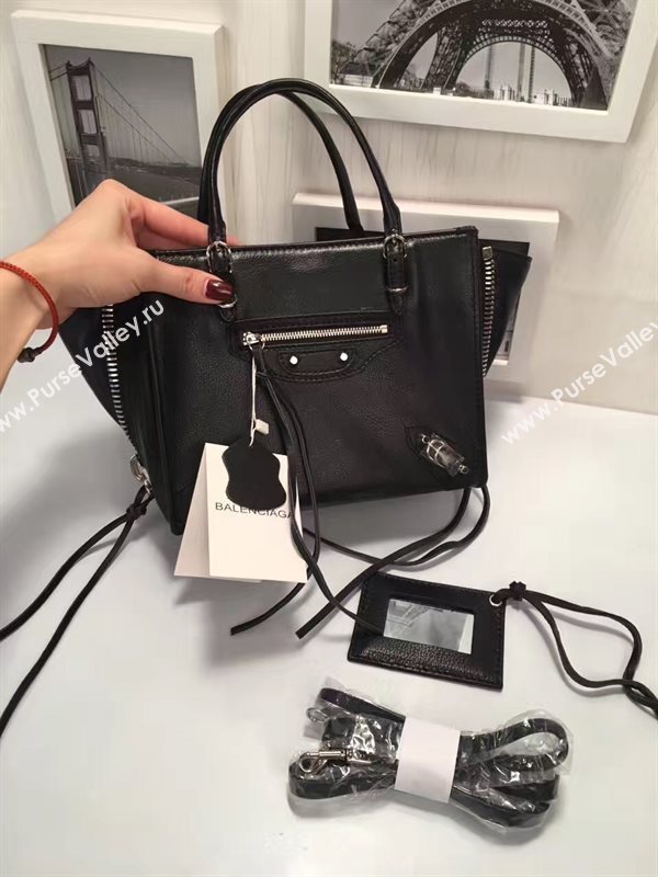 Balenciaga city mini goatskin black bag 4406
