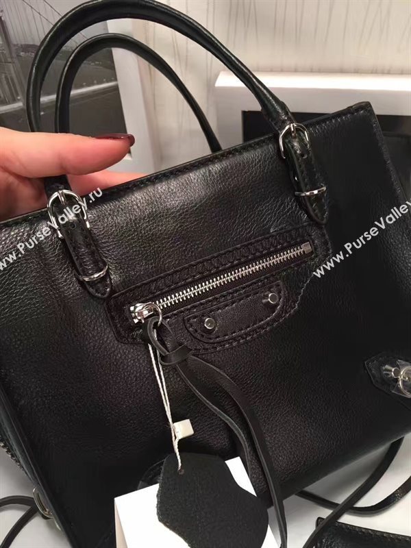 Balenciaga city mini goatskin black bag 4406