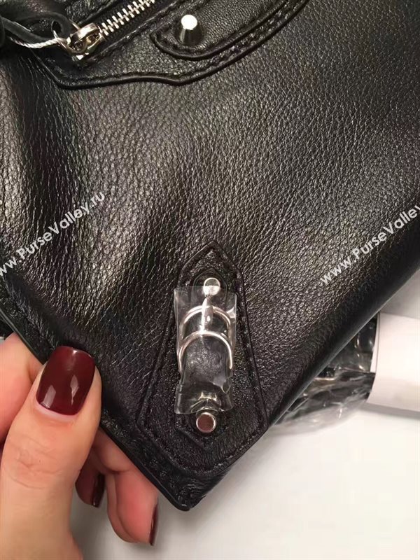 Balenciaga city mini goatskin black bag 4406