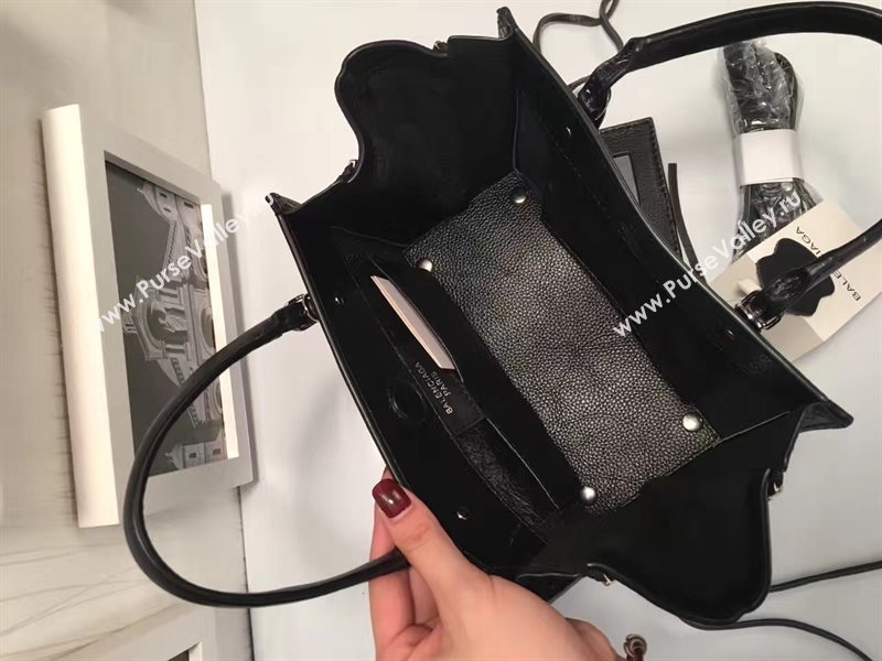 Balenciaga city mini goatskin black bag 4406