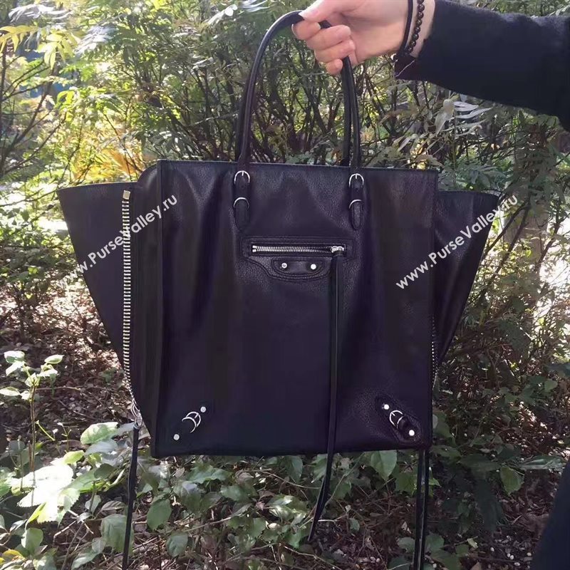 Balenciaga city large goatskin black bag 4407