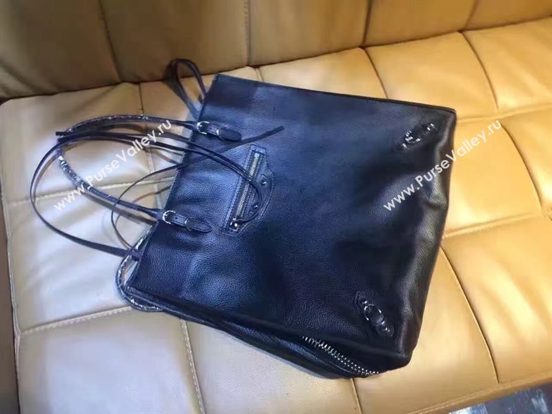 Balenciaga city large goatskin black bag 4407