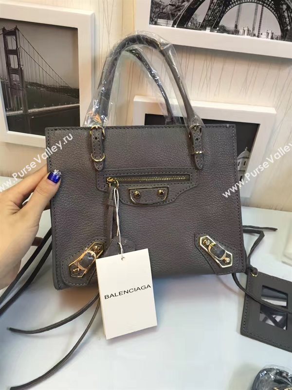 Balenciaga city mini dark goatskin gray bag 4409