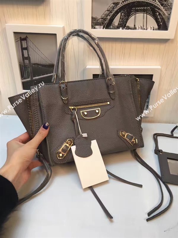 Balenciaga city mini dark goatskin gray bag 4409