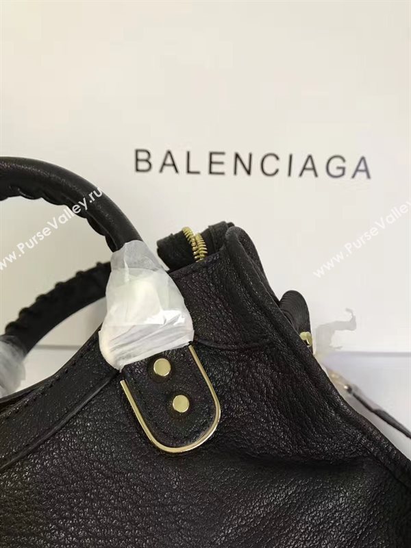 Balenciaga city black goatskin mini bag 4410