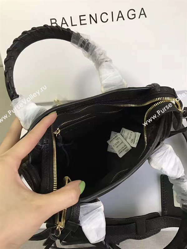 Balenciaga city black goatskin mini bag 4410