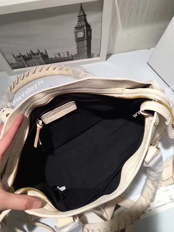 Balenciaga city cream goatskin large bag 4411