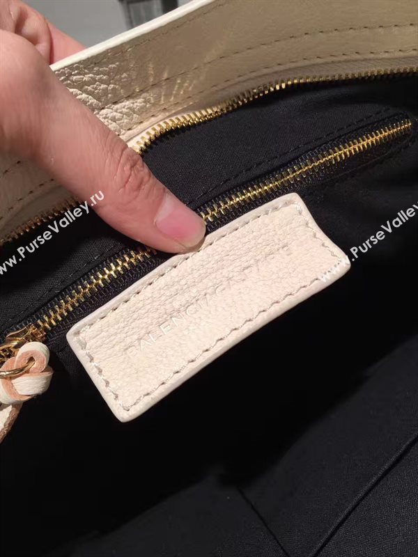 Balenciaga city cream goatskin large bag 4411