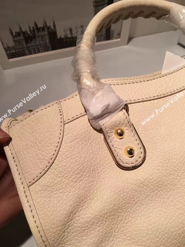 Balenciaga city cream goatskin large bag 4411