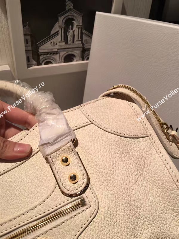 Balenciaga city cream goatskin large bag 4411