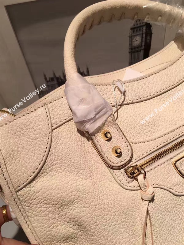 Balenciaga city cream goatskin large bag 4411